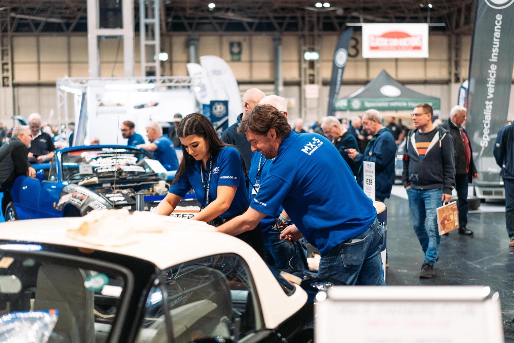 MX5 Owners Club Classic Car Show Working on The Tokyo Limited MK1 MX5